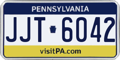 PA license plate JJT6042