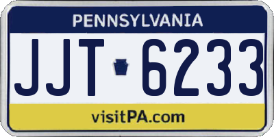 PA license plate JJT6233