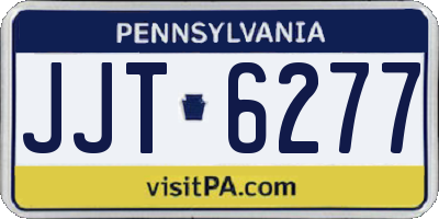 PA license plate JJT6277