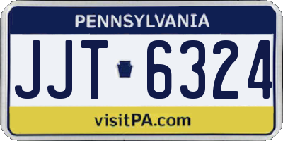 PA license plate JJT6324