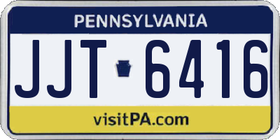 PA license plate JJT6416