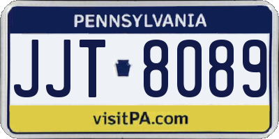 PA license plate JJT8089