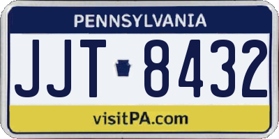 PA license plate JJT8432
