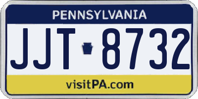 PA license plate JJT8732