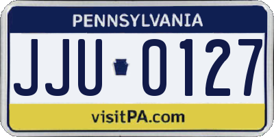 PA license plate JJU0127
