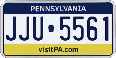 PA license plate JJU5561