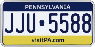 PA license plate JJU5588