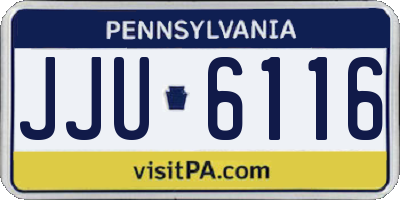 PA license plate JJU6116