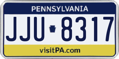 PA license plate JJU8317