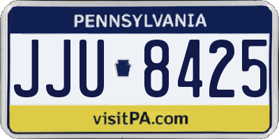 PA license plate JJU8425