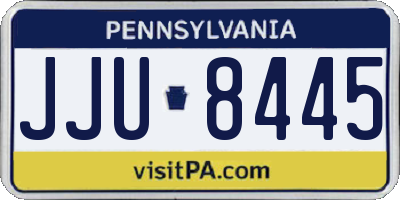 PA license plate JJU8445