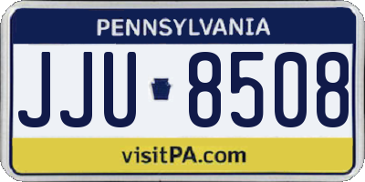 PA license plate JJU8508
