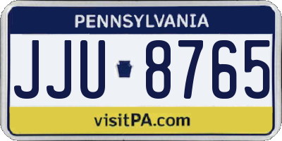 PA license plate JJU8765