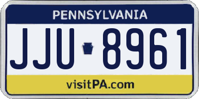 PA license plate JJU8961
