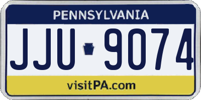 PA license plate JJU9074