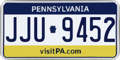 PA license plate JJU9452