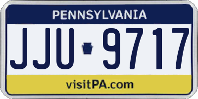 PA license plate JJU9717