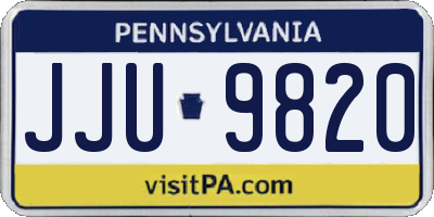 PA license plate JJU9820