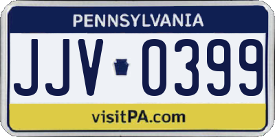 PA license plate JJV0399