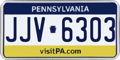 PA license plate JJV6303