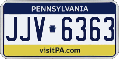 PA license plate JJV6363