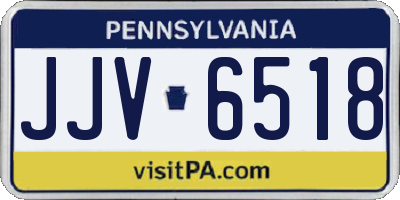 PA license plate JJV6518
