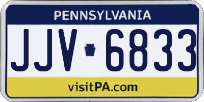 PA license plate JJV6833