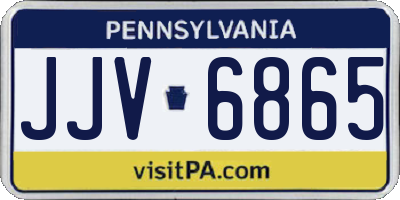 PA license plate JJV6865