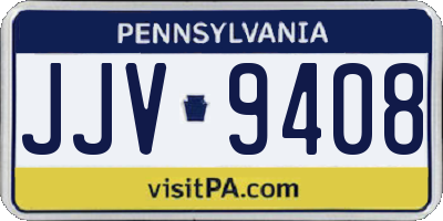 PA license plate JJV9408