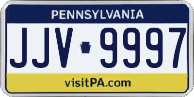 PA license plate JJV9997