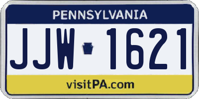 PA license plate JJW1621