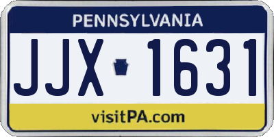 PA license plate JJX1631