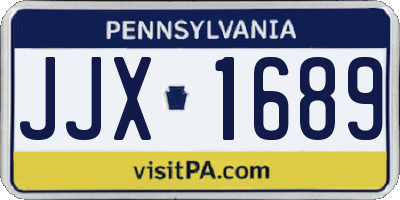 PA license plate JJX1689