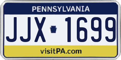 PA license plate JJX1699