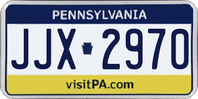 PA license plate JJX2970