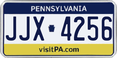 PA license plate JJX4256