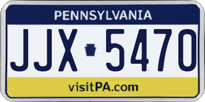 PA license plate JJX5470