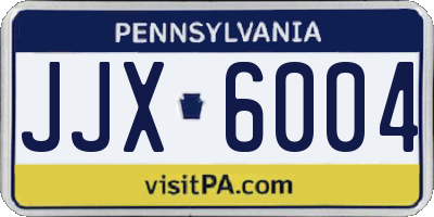 PA license plate JJX6004