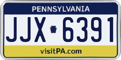 PA license plate JJX6391