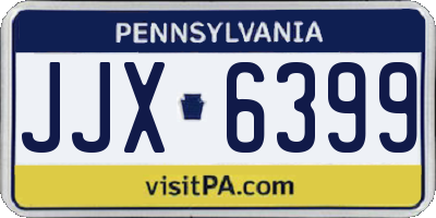 PA license plate JJX6399