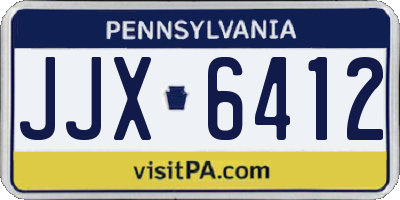 PA license plate JJX6412