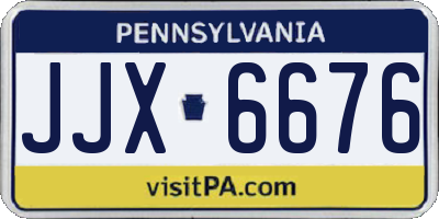 PA license plate JJX6676