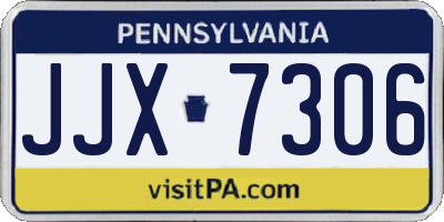 PA license plate JJX7306