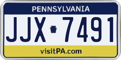 PA license plate JJX7491