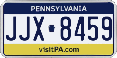 PA license plate JJX8459