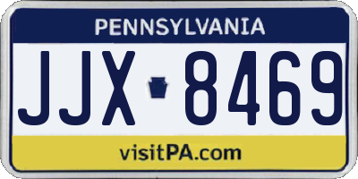 PA license plate JJX8469