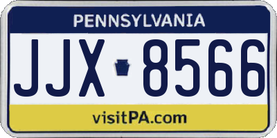 PA license plate JJX8566