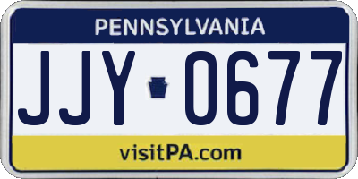 PA license plate JJY0677