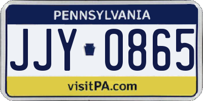 PA license plate JJY0865