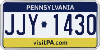 PA license plate JJY1430